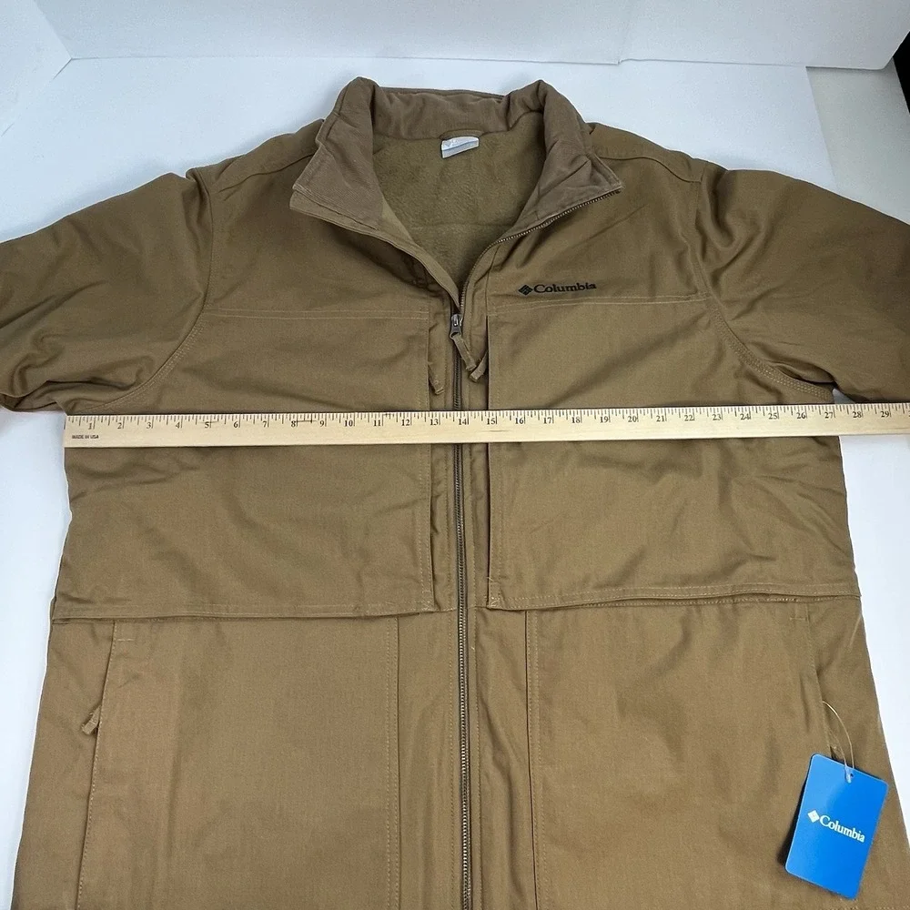 NEW Columbia Loma Vista II Jacket Men's Size XXL Coat Fleece Lined Brown Canvas